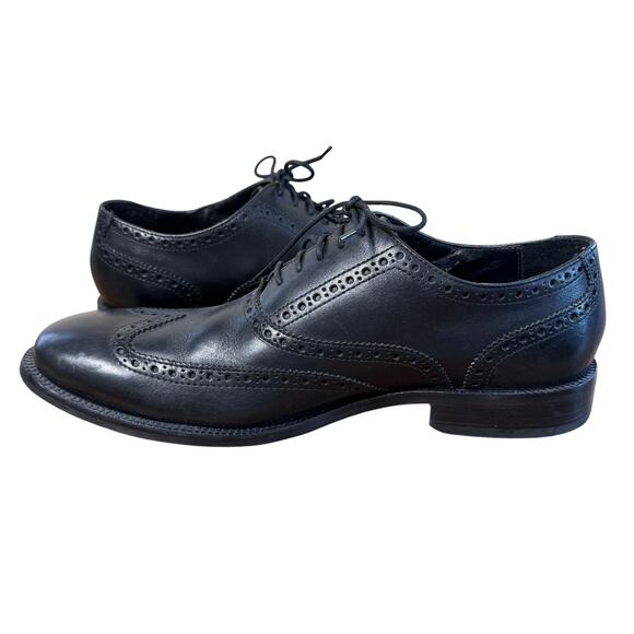 COLE HAAN Mens Wingtip Oxfords Shoes Size 10M C12209 Black - Picture 6 of 12